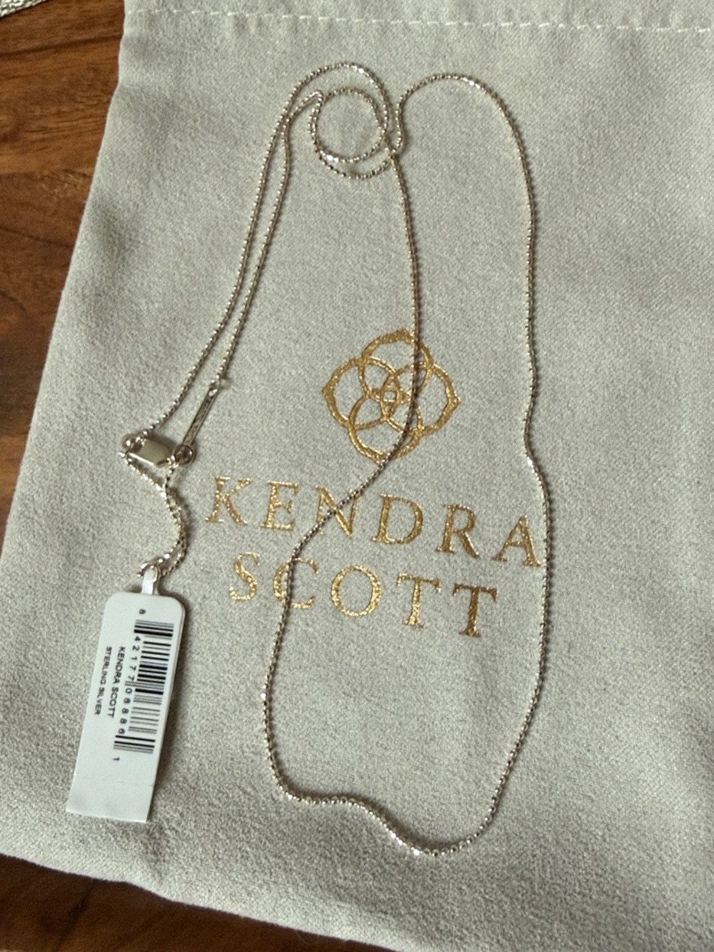Kendra Scott Sterling Silver Delicate Chain Necklace 22” NWT